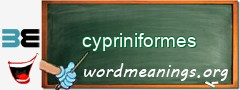 WordMeaning blackboard for cypriniformes